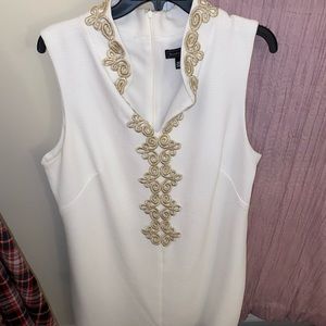 White and Gold Formal Dress!